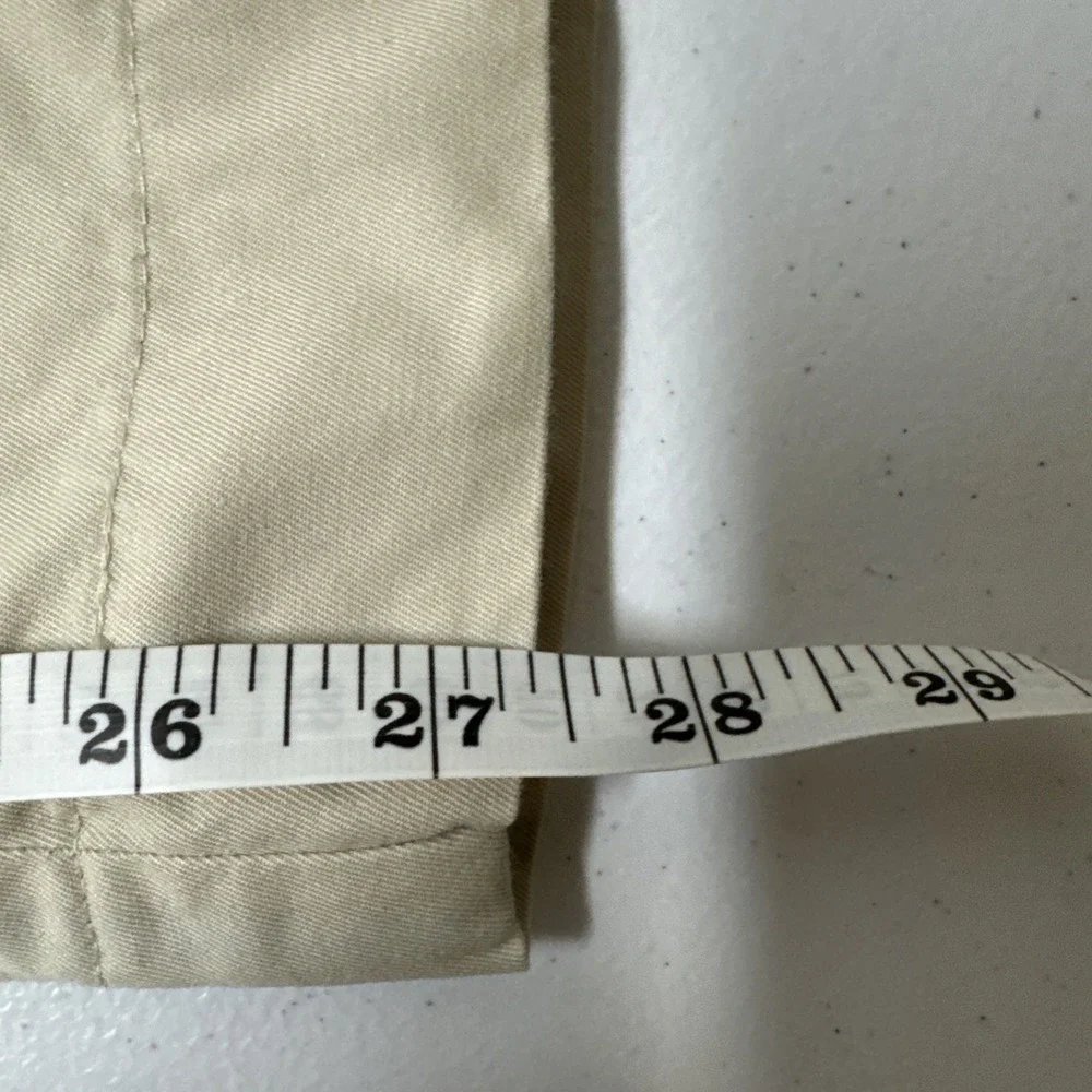 Vtg Polo by Ralph Lauren Mens White Chino Prospect pants flat front fits 35*27